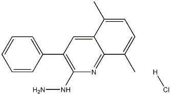 2-Hydrazino-5,8-dimethyl-3-phenylquinoline hydrochloride Structure