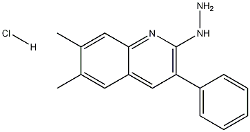 2-Hydrazino-6,7-dimethyl-3-phenylquinoline hydrochloride Structure