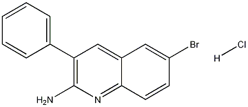 2-아미노-6-브로모-3-페닐퀴놀린염산염 구조식 이미지