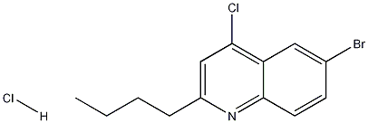 6-브로모-4-클로로-2-부틸퀴놀린염산염 구조식 이미지