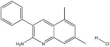 2-Amino-5,7-dimethyl-3-phenylquinoline hydrochloride Structure