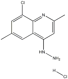 8-클로로-2,6-디메틸-4-히드라지노퀴놀린염산염 구조식 이미지