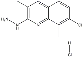 2-Hydrazino-7-chloro-3,8-dimethylquinoline hydrochloride Structure