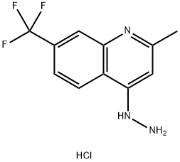 4-Hydrazino-2-methyl-7-trifluoromethylquinoline hydrochloride Structure