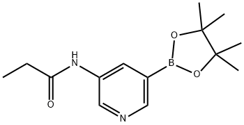 N-(5-(4,4,5,5-tetramethyl-1,3,2-dioxaborolan-2-yl)pyridin-3-yl)propionamide Structure