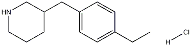 3-(4-Ethyl-benzyl)-piperidine hydrochloride Structure