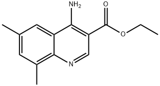 4-아미노-6,8-디메틸퀴놀린-3-카르복실산에틸에스테르 구조식 이미지