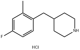 4-(4-Fluoro-2-methyl-benzyl)-piperidine hydrochloride Structure
