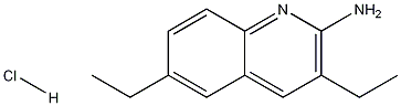 2-아미노-3,6-디에틸퀴놀린염산염 구조식 이미지