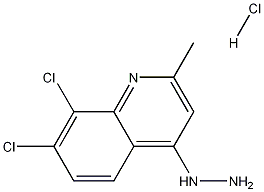 7,8-디클로로-4-히드라지노-2-메틸퀴놀린염산염 구조식 이미지