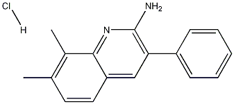 2-아미노-7,8-디메틸-3-페닐퀴놀린염산염 구조식 이미지