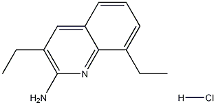 2-아미노-3,8-디에틸퀴놀린염산염 구조식 이미지