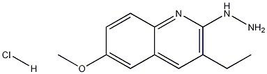 3-Ethyl-2-hydrazino-6-methoxyquinoline hydrochloride Structure