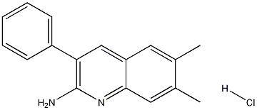 2-아미노-6,7-디메틸-3-페닐퀴놀린염산염 구조식 이미지