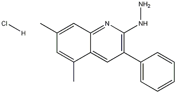 2-Hydrazino-5,7-dimethyl-3-phenylquinoline hydrochloride Structure