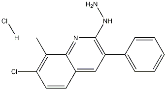 7-클로로-2-히드라지노-8-메틸-3-페닐퀴놀린염산염 구조식 이미지