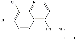 7,8-디클로로-4-히드라지노퀴놀린염산염 구조식 이미지