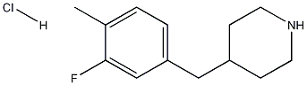 4-(3-Fluoro-4-methyl-benzyl)-piperidine hydrochloride Structure