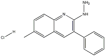 2-Hydrazino-6-methyl-3-phenylquinoline hydrochloride Structure