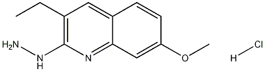 3-Ethyl-2-hydrazino-7-methoxyquinoline hydrochloride 구조식 이미지