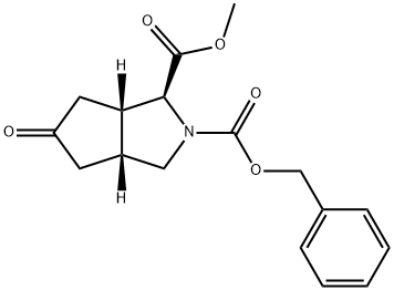 (1S)-2-benzyl 1-methyl 5-oxohexahydrocyclopenta[c]pyrrole-1,2(1H)-dicarboxylate Structure