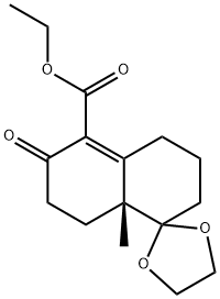 Ethyl-(8a'R)-8a'-methyl-6'-oxo-3',4',6',7',8',8a'-hexahydro-2'H-spiro[1,3-dioxolane-2,1'-naphthalene]-5'-carboxylate Structure