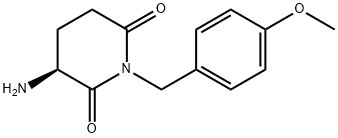 (S)-3-아미노-1-(4-메톡시벤질)피페리딘-2,6-디온염산염 구조식 이미지