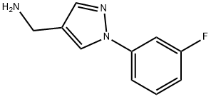 (1-(3-플루오로페닐)-1H-피라졸-4-일)메탄아민 구조식 이미지