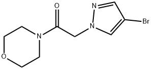 1-(4-Morpholinyl)-2-(4-bromo-1H-pyrazol-1-yl)ethanone 구조식 이미지