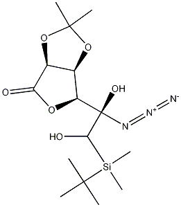 5-Azido-6-(tert-butyldimethylsilyl)-2,3-O-isopropylidene L-Gulono-1,4-lactone Structure