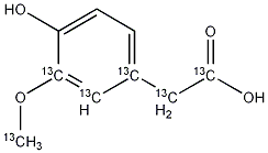Homovanillic Acid-13C6 Structure