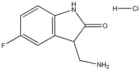 3-(아미노메틸)-5-플루오로인돌린-2-온염산염 구조식 이미지