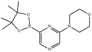 4-[6-(4,4,5,5-tetramethyl-1,3,2-dioxaborolan-2-yl)pyrazin-2-yl]morpholine Structure