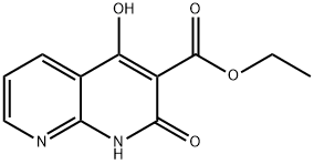 ethyl 4-hydroxy-2-oxo-1,2-dihydro-1,8-naphthyridine-3-carboxylate 구조식 이미지