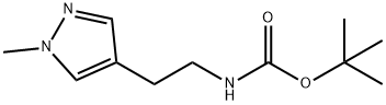 tert-부틸2-(1-메틸-1H-피라졸-4-일)에틸카바메이트 구조식 이미지