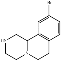 10-브로모-2,3,4,6,7,11b-헥사하이드로-1H-피라지노[2,1-a]이소퀴놀린 구조식 이미지