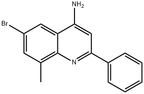 4-아미노-6-브로모-8-메틸-2-페닐퀴놀린 구조식 이미지