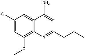 4-아미노-6-클로로-8-메톡시-2-프로필퀴놀린 구조식 이미지