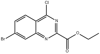 에틸7-브로모-4-클로로퀴나졸린-2-카르복실레이트 구조식 이미지