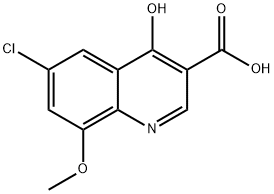 6-Chloro-4-hydroxy-8-methoxyquinoline-3-carboxylic acid Structure