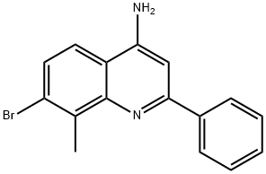 4-아미노-7-브로모-8-메틸-2-페닐퀴놀린 구조식 이미지