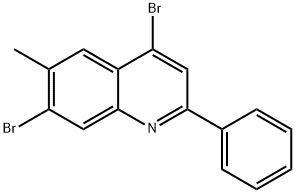 4,7-디브로모-6-메틸-2-페닐퀴놀린 구조식 이미지
