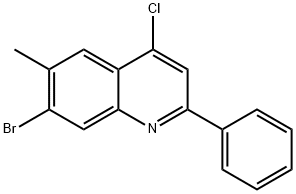 7-Bromo-4-chloro-6-methyl-2-phenylquinoline Structure