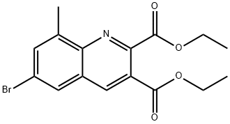6-브로모-8-메틸퀴놀린-2,3-디카르복실산디에틸에스테르 구조식 이미지