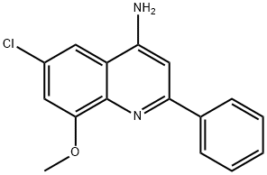 4-Amino-6-chloro-8-methoxy-2-phenylquinoline Structure