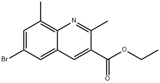 6-브로모-2,8-디메틸퀴놀린-3-카르복실산에틸에스테르 구조식 이미지