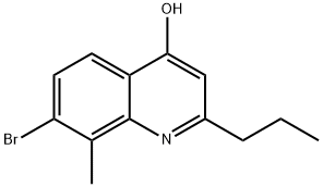 7-브로모-4-하이드록시-8-메틸-2-프로필퀴놀린 구조식 이미지