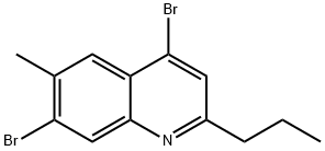 4,7-디브로모-6-메틸-2-프로필퀴놀린 구조식 이미지