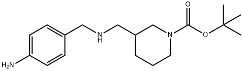 3-[(4-Amino-benzylamino)-methyl]-piperidine-1-carboxylic acid tert-butyl ester Structure