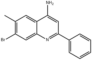 4-Amino-7-bromo-6-methyl-2-phenylquinoline Structure